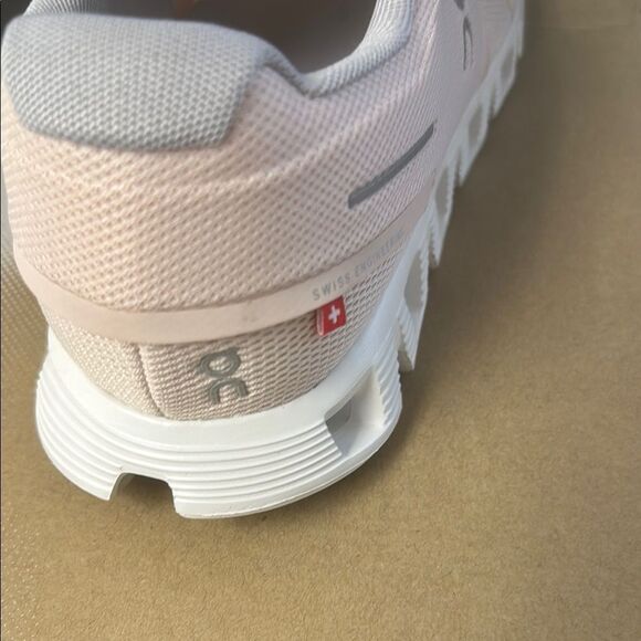 On Cloud Running Women's Pink Running Shoes - Picture 10 of 12